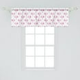 thumbnail image 2 of Ambesonne Flamingo Valance Pack of 2, Hand Drawn Sketched Birds, 54"X18", Hot Pink and White, 2 of 4