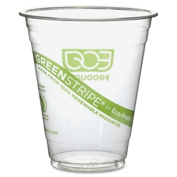 Eco-Products, Inc. GreenStripe Cold Drink Cups, 12oz, Clear, 1000/Carton