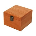 thumbnail image 2 of Wooden Storage Box Container Decorative Portable Wood Boxes Unfinished Gift Box Trinket Box Organizer for Home Decoration Valentine's Day brown 14x14x10cm, 2 of 8