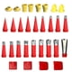 thumbnail image 2 of Kit de boquillas de calafateo de acero inoxidable | Juego de 30 piezas con 18 boquillas, 6 bases, 2 codos y 4 raspadores | Para pistolas de sellado, vidrio y pegamento estructural, 2 of 9