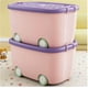 thumbnail image 3 of Cajas de almacenamiento de juguetes para niños, organizadores de almacenamiento de ropa de bebé y bocadillos, cajas organizadoras de plástico, caja apilable de gran tamaño con ruedas, 3 of 5