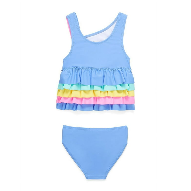 Flapdoodles girls Colorblock 2pc Swimsuit 2T Blue Walmart