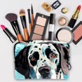 thumbnail image 3 of Spotted Dog Waterproof PVC Cosmetic Storage Bag with Zipper, Lightweight, Large Capacity, Printed Design - Travel Bag, Travel Pouch, Round Travel Cosmetic Bag, Travel Pouch for Ladies and Girls, 3 of 6