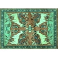 thumbnail image 1 of Ahgly Company Machine Washable Indoor Rectangle Animal Turquoise Blue Traditional Area Rugs, 2' x 3', 1 of 4