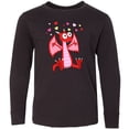 thumbnail image 3 of Inktastic Happy Valentine Cute Red Cartoon Dragon with Hearts Long Sleeve Youth T-Shirt, 3 of 5
