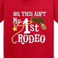 thumbnail image 4 of Inktastic No, This Ain't My 1st Rodeo Cowboy Hat and Lasso Youth T-Shirt, 4 of 5