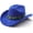 Blue, variant on Cowboy Hat for Women Men with Embroidery Belt Wide Brim Western Suede Hat for Cowboys and Cowgirls