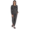thumbnail image 5 of Inkmeso Womens Nightwear Pajamas Set Sleepwear Long Sleeve Top With Pant, 5 of 8