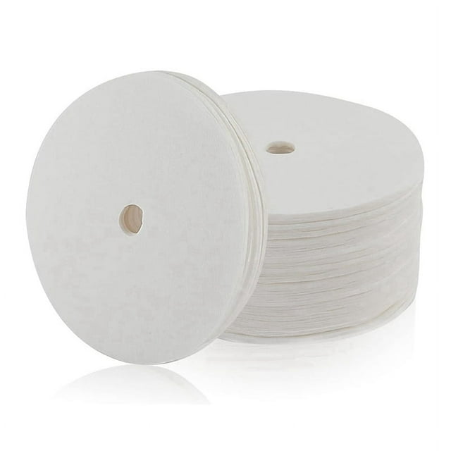100 Pcs Filtres à Café Ronds, Filtres à Café Jetables Naturels Non Blanchis en Disque, Filtres à Café en Papier en Disque Filtres à Café Filtre à Café