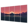 thumbnail image 2 of Designart "Sunset in Minimalism I" Abstract Shapes Metal Wall Art Set, 2 of 5