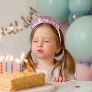 Vocoste Birthday Crown Birthday Headband Birthday Crown for Girls Woman Pink