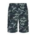 thumbnail image 4 of Cargo Shorts Mens Below Knee Quick Dry Drawstring Stretch Elastic Waist Athletic Casual Work Short with Pockets Dark Gray XL, 4 of 5