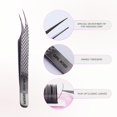 thumbnail image 2 of Curacoro Lash Tweezer - Professional & Precision Fiber Tip Grip Lash Tweezers for Eyelash Extensions, Multi Shapes & Purposes Tweezers for Volume, Isolation & Classic Lashes (Silver, Girl Boss), 2 of 8