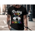 thumbnail image 3 of Rocking 100 Days of School Music Gift Item Guitar Graphic T-Shirt Funny Rocking 100th Day of School Music Gifts Tshirt, 3 of 10