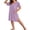 Purple, variant on Ekouaer Bamboo Viscose Night Gown Plus Size Sleep Shirt Oversized Pajama for Women Night Shirt Moomoo Nightgown Gray Star