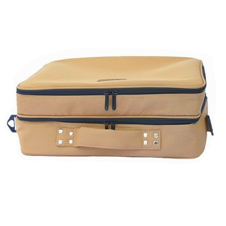 

ShYlai Oxford Cloth Versatile High Capacity Double Layers Outdoor Picnic Storage Shoulder Bag for Baking Tray Cassette Stove Gas