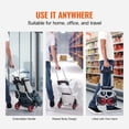 thumbnail image 5 of Aluminum Folding Hand Truck Dolly 176 lbs Capacity Heavy Duty Luggage Trolley Cart with Telescoping Handle PP TPR Wheels for Home Office Shopping Travel, 5 of 6