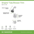 thumbnail image 4 of Symmons Stainless Steel Chrome Shower Faucet, 4 of 5