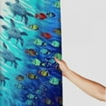 thumbnail image 3 of Orinice  Bathroom Curtain, Nautical Waterproof Shower Curtain with Sea Animal Fabric,  Includes Hooks, Teal Blue, Multi Color 69x72, 3 of 7