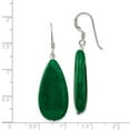 thumbnail image 3 of 925 Sterling Silver Dark Green Jade Earrings; for Adults and Teens; for Women and Men, 3 of 3