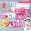 35Pcs Doctor Pretend Kit Toys Kids Pretend Play Toys Dentist Medical Role Play Educational Toy Doctor Playset for Girls Boys Ages 3-6