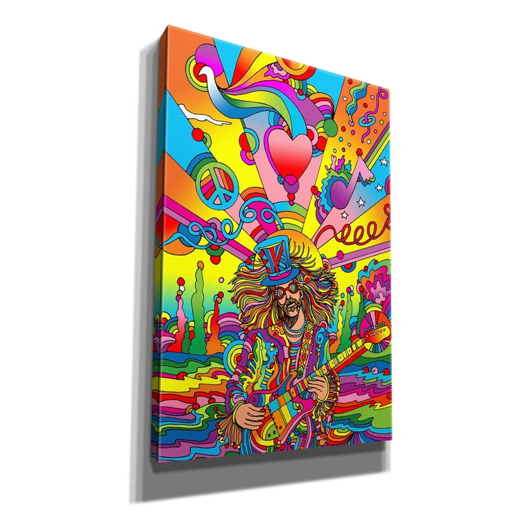 Epic Graffiti 'Hippie Musician 3' by Howie Green, Canvas Wall Art