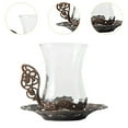 thumbnail image 6 of deevoka Flower Tea Cup Coffee Coffee Glass for Valentines Day Birthday Her Red, 6 of 9