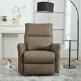 thumbnail image 2 of HQZX Recliner, 270°Rotating Glider Chair, PU Material,Bbuilt-in USB Port, Modern Style, Brown, 2 of 11
