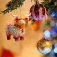 thumbnail image 2 of Christmas Ornaments Highland Cow Decor Christmas Tree Decorations Cute Acrylic Cow Pendants Cartoon Cow Decorative, 2 of 7