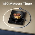 thumbnail image 4 of CIARRA 1800W Portable Induction Cooktop,Slim Single Electric Countertop Burner with Sensor Touch and Digital Timer, 4 of 9