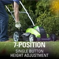 thumbnail image 4 of Greenworks GMAX 40V 19 Inch Battery Powered Cordless Lawn Mower, Green | 25223, 4 of 5