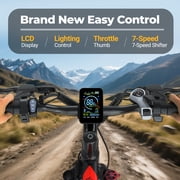 AOVOPRO BK900 Adult Electric Bicycles, 350W 26 Electric Mountain Bicycle, 48V Battery, 22Mph Electric Mountain Bike, Adjustable 7 Speed E-Bikes for Adults UL2849