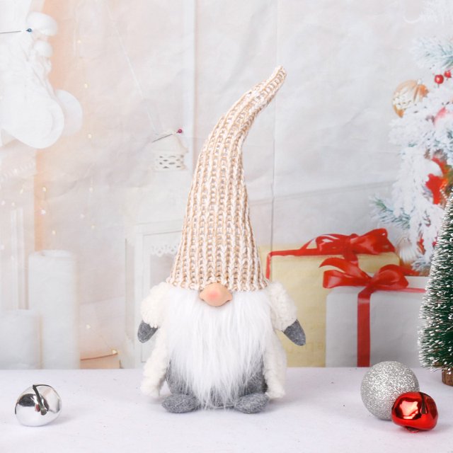 Gnomo navideño hecho a mano de Tomte sueco, adornos de decoración de elfo navideño, regalos para el día de agradecimiento, gnomos suecos Tomte de 16 pulgadas (gris) Rojo Verde RV011031-01449SDJ