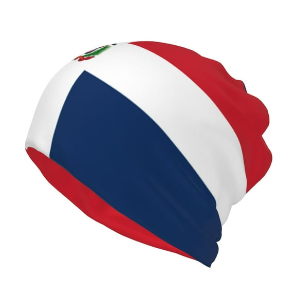 Multifunction Beanie Hat Dominican Republic Flag Beanie Hat Scarf Stretch Skull Cap For Women Men