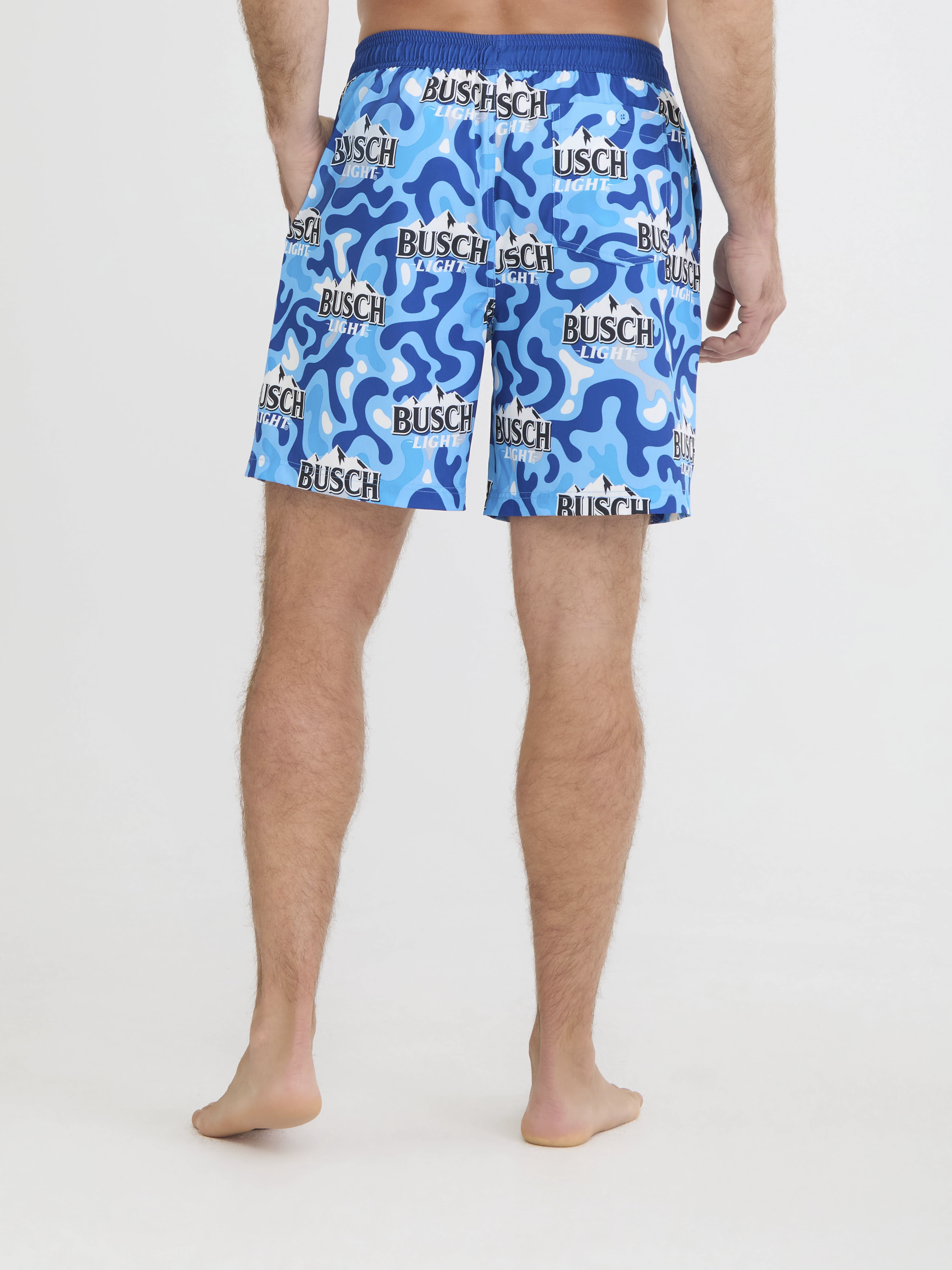 Busch Light Men's Printed Swim Board Shorts, Sizes S-3XL