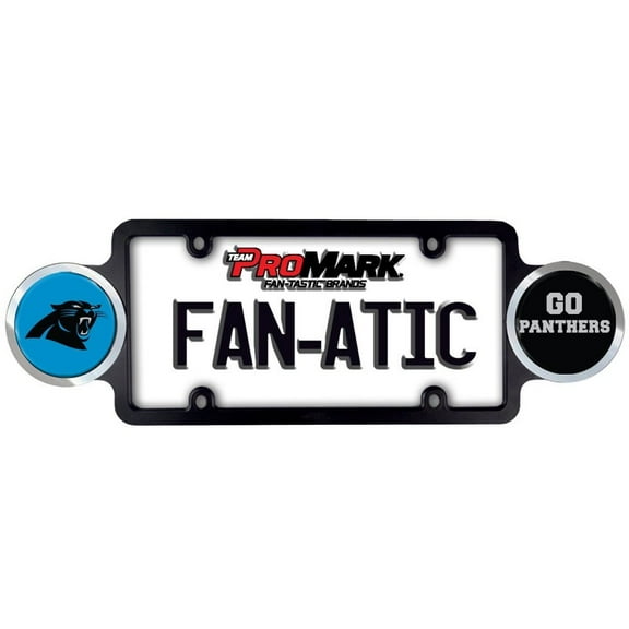 Carolina Go Panthers Automotive License Plate Frame with Team Badges