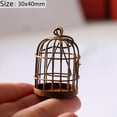 thumbnail image 2 of art de Fer Fait Oiseau Rouillé cage Succulente Décoration Panier à Fleurs micro Paysage, 2 of 6