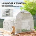 thumbnail image 5 of Outsunny 14.6'x6.5'x6.6' Hoop House Greenhouse with 2 Support Rods, Zippered Roll-up Mesh Door, Walk-in Tunnel Greenhouse with PE Cover, White, 5 of 9