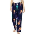 thumbnail image 2 of Lsque Sea Jellyfish Print Women's Pajama Pants, Lounge Pant - Comfortable Home Wear,Elastic Waistband, Stylish Design-Small, 2 of 9