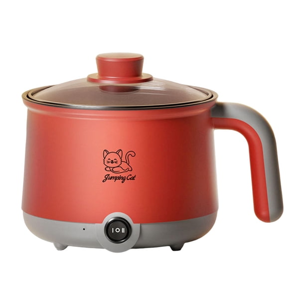 Olla eléctrica multifuncional para preparar comidas variadas Gris rojo