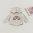 thumbnail image 2 of Baby Boys Girls Fall Sweatshirts Rompers Infant Rainbow Hoodies Jumpsuits, 2 of 9