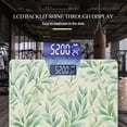 thumbnail image 3 of Digital Bathroom Scale with Large LCD Display,High Capacity Scale 400 lbs High Precision body fat scale-Watercolor Light Green Willow Leaves Pattern, 3 of 4