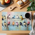 thumbnail image 2 of Colorful Birds Placemats Set of 4 Modern Oil Painting Art Place Mats Indoor Wipeable Table Mats Washable Cloth Dining Table Placemats for Kitchen Holiday Party Home Decor 13x19 Inch, 2 of 9