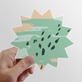 thumbnail image 1 of Calcomanías solares de vinilo Unbranded Arte abstracto de patron de dispersion de plantas 10cm, 1 of 3