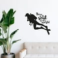 thumbnail image 2 of Time Is The Soul Of This World - Quote Scuba Diver Scuba Diving Underwater Activity Vinyl Wall Art Sticker Wall Decal Home Kids Pool Area Living Room Swimming Wall Decor Design Size (30x40 inch), 2 of 3
