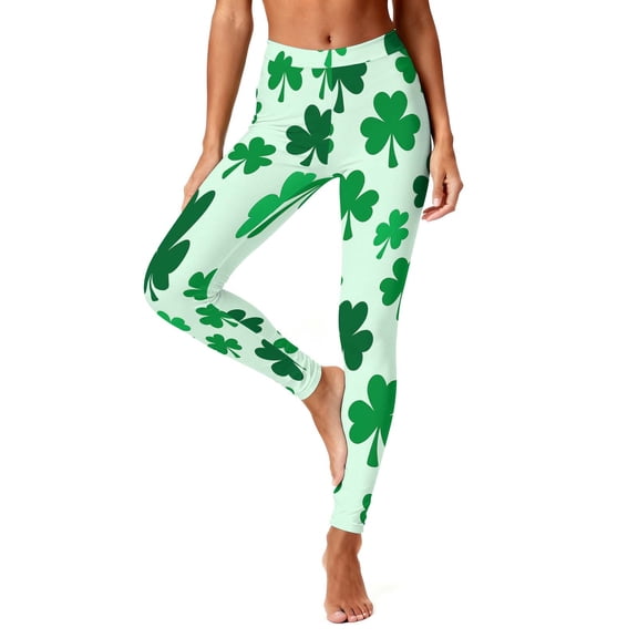 successthop St. Patrick Day Leggings Gree Holiday Plus Size Pants Strecth Trousers Comfortable Workout Bottoms XL