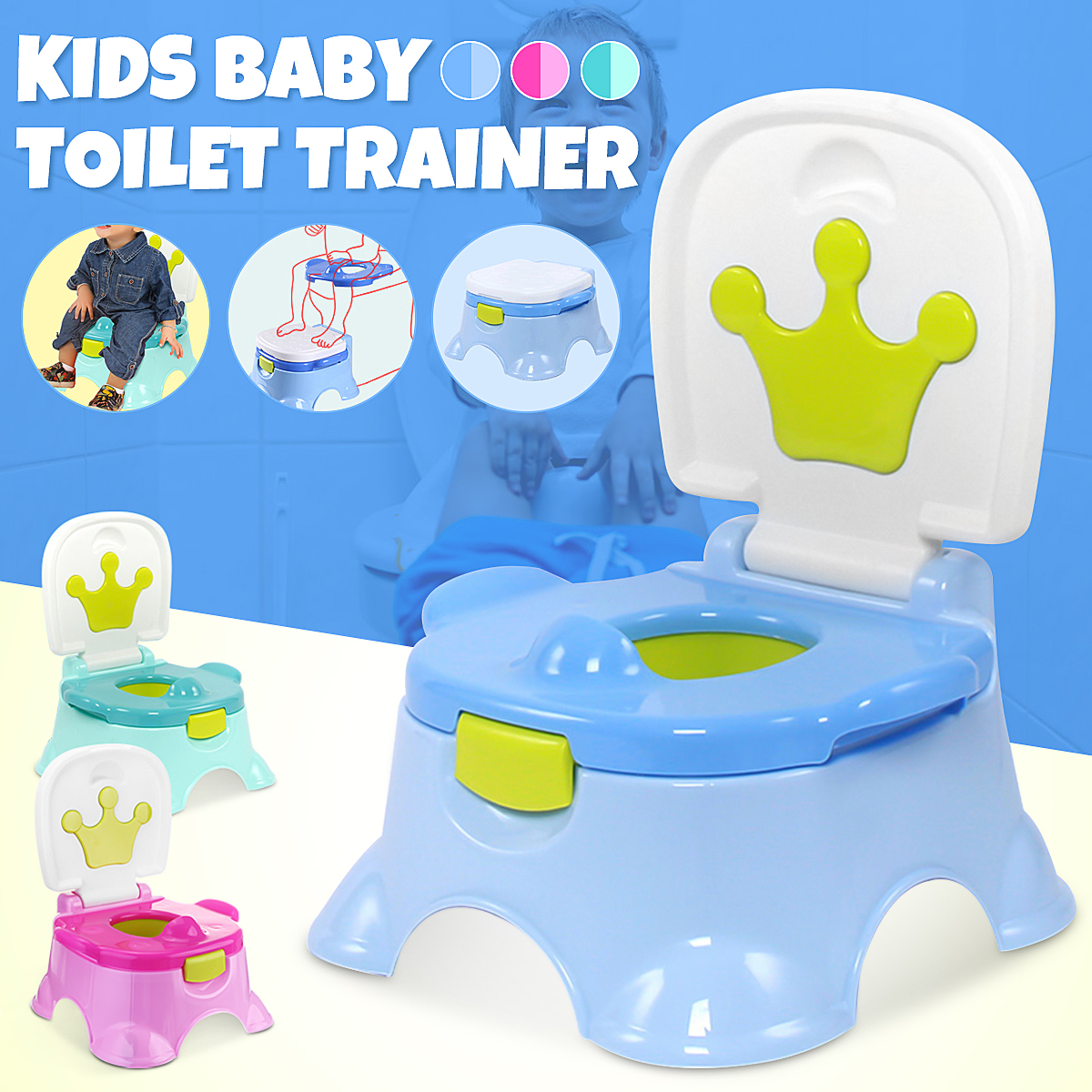 Potty Seat, Potty Topper and Stepstool for Toddler Potty Training and