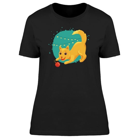 Yellow Playful Dog Tee Women's -Image by Shutterstock