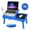 1Pc Blue, variant on (Huayusheng)--1Pc Foldable Laptop Table Bed Notebook Desk With Cooling Fan Mouse Board LED Light 4 USB Ports Breakfast Snacking Tray With Storage Groove For Home Office Use.**--（edr/;['. ）