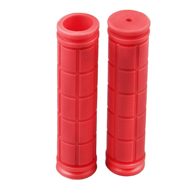 Puños ergonómicos de goma para manillar de bicicleta de montaña. Cubierta antideslizante para manillar de MTB. rojo